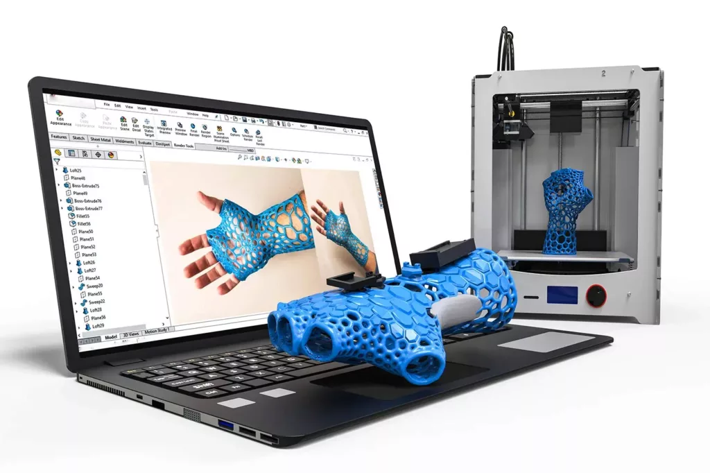 Example of 3D Printing Plastic Cast From Medical Imaging