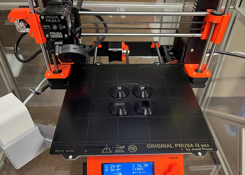 3D Printed Square Foot Prototype with PLA Filament
